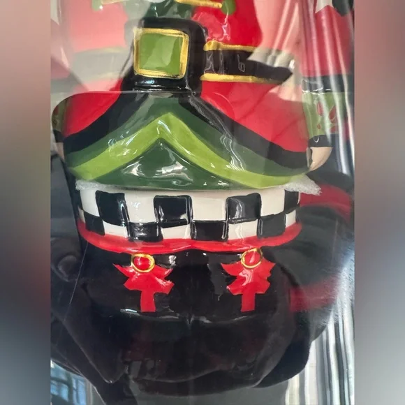 Nutcracker Ceramic Mug Mackenzie-Childs Inspired Christmas Holiday Checkered set - Picture 3 of 5